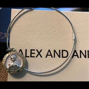 Rare Alex and Ani Sacred Heart of Jesus Bracelet